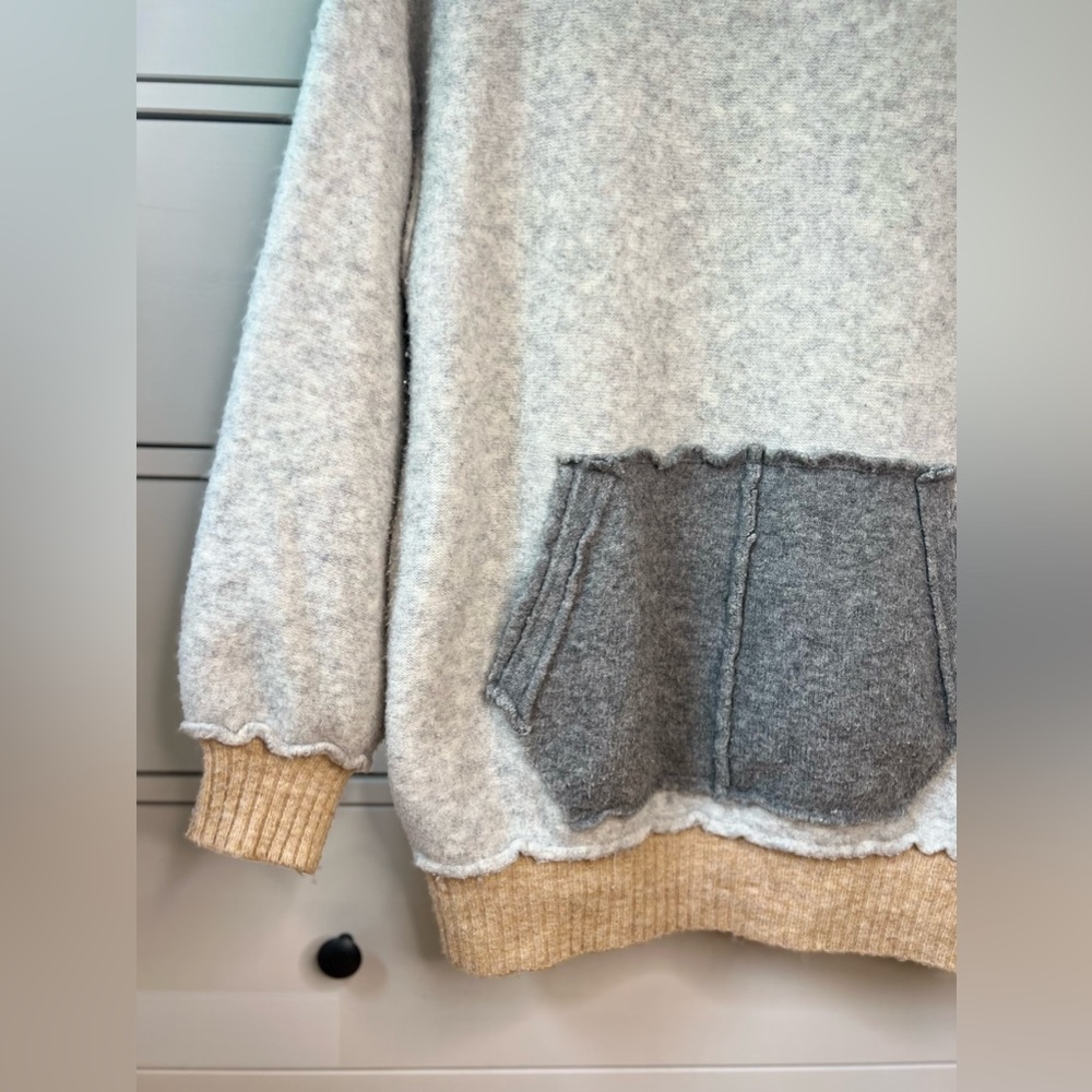 Free People Gray and Cream Hoodie - Picture 7 of 16